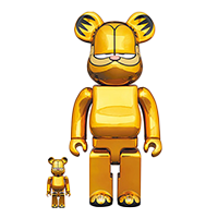 BE@RBRICK GARFIELD GOLD CHROME Ver. 100％＆400％ 黃金 加菲貓 庫柏力克熊 BE@RBRICK-17