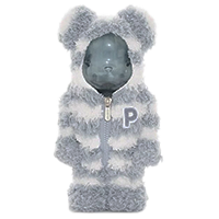 BEETLE BE@RBRICK 睡衣熊 GELATO PIQUE 藍色 MINT WHITE 條紋 透明 400%